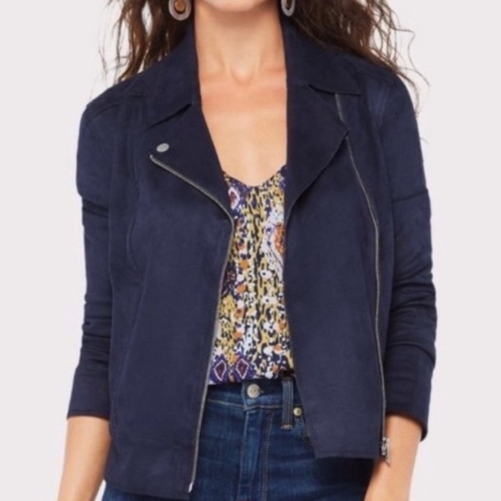 ANTHROPOLOGIE LEVEL 99 ‘Tabitha’ Vegan Faux Suede Moto Jacket